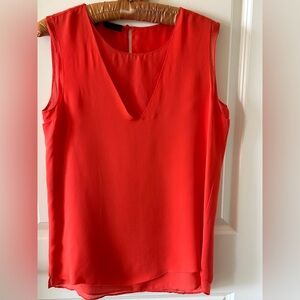 Carlisle Collection Top 100% silk, Orange tank